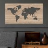 Drevená mapa sveta na stenu - obraz
