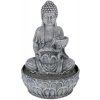 HOMESTYLING Izbová fontána s LED osvetlením 29 cm Budha sivá