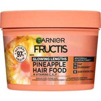 Garnier Fructis Pineapple Hair Food Maska na dlhé vlasy s rozštiepenými končekmi 400 ml