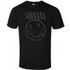 Tričko metal ROCK OFF Nirvana Black Happy Face Hi-Build Čierna