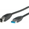 Kábel USB 3.2 Gen 1, A-B M/M 3m, 5Gbps, čierny