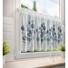 Vitrážová záclona POLA modré kvety 60x150cm