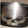 Lebka skull spona nikel lesk
