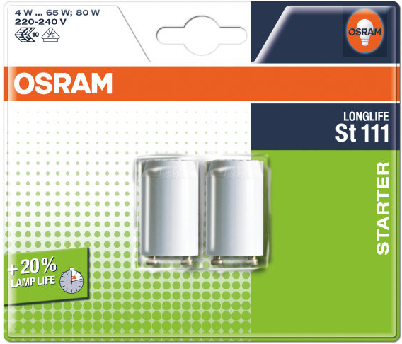 Osram Starter - St 111 Longlife Osram Neon Starter 4-65w 220-240 V
