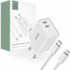 SIEŤOVÁ NABÍJAČKA NA MOBIL A TABLET TECH-PROTECT C35W 2-PORT NETWORK CHARGER PD35W + LIGHTNING CABLE WHITE