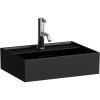 LAUFEN Kartell závesné umývadielko s otvorom, s prepadom, 450 x 340 mm, matná čierna, H8183307161041