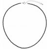 Náhrdelník s pravými black spinel kamene 42012.3 oceľ