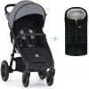 PETITE&MARS Kočík športový Street2 Air Black Ultimate Grey + PETITE&MARS fusak Jibot ZADARMO VP-F186294