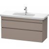 Duravit DuraStyle skrinka 113x44.8x61 cm závesná kúpeľňová skrinka pod umývadlo sivá DS649504343