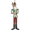 Clayre & Eef Veľká červeno-zelená kovová figúrka Luskáčik Nutcracker - 64*48*235 cm - Clayre & Eef