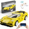 Stavebnica CaDA EVO Race Car – žlté RC závodné auto 289 dielikov, Dual Mode