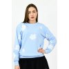 MIKINA BEZ KAPUCNE - PEACE baby blue M