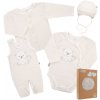 New Baby Dojčenská súprava do pôrodnice For Sweet Bear biela Béžová