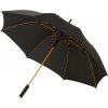 Automatický, vetruodolný dáždnik, priemer 102 cm , solid black,blue Farba: solid black,orange