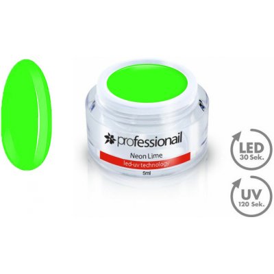 Farebný LED-UV gél 5ml Professionail Neon Lime