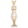 Clayre & Eef Dekorácia králik v béžovom obleku a bubienkom 13*12*47 cm
