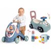 Set didaktické chodítko a kočík s čarovnou kockou Baby Walker 3v1 + Baby Doll Little Smoby s 30 cm bábikou a odrážadlo