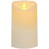 LED sviečka plastová béžová 15 cm na batérie IP44 S ČASOVAČOM dekoratívna