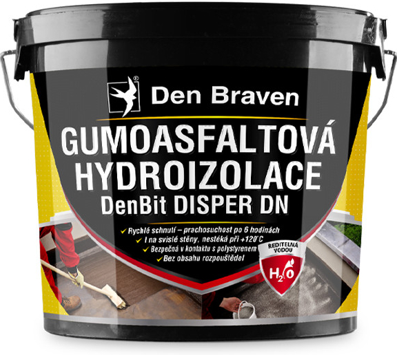 Den Braven Gumoasfaltová hydroizolácia DenBit DISPER DN Balenie: 10 kg, Typ obalu: vedro