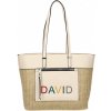 David Jones krémová veľká dámska kabelka cez rameno CM5741