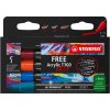 STABILO FREE Acrylic T300 2 – 3 mm, Urban – balenie 5 farieb