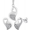 Silvego Strieborná decentná súprava šperkov Srdce JJJS587