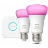 LED žiarovka Philips Hue White and Color Ambiance 9W 1100 E27 malý promo štartér kit (929002468810)