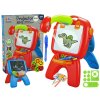 Lean Toys Obojstranná Tabuľa Stojan na kriedové perá Projektor Obrázky Červená