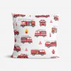 Goldea detská bavlnená obliečka na vankúš - hasičské autá 70 x 90 cm