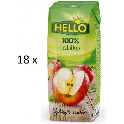 Hello 100% Jablková šťava 18 x 250 ml