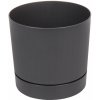 Oliver dekoratívny kvetináč 18 antracitová priemer 18 cm