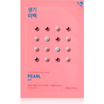Holika Holika Pure Essence Pearl plátenná maska s rozjasňujúcim účinkom 20 ml