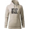 Volleyball nápis - Mikina dámská Cape s kapucí - 2XL ( Ľadovo sivá )