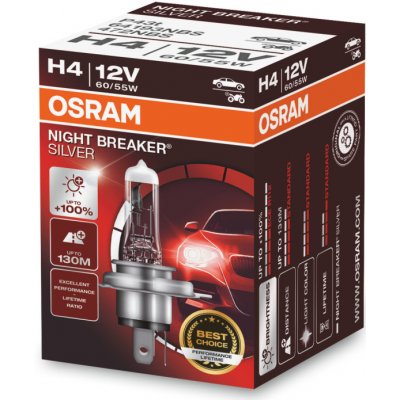 OSRAM Night Breaker Silver H4 12V 60/55W P43t 64193NBS