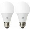 NEDIS Wi-Fi chytrá LED žárovka/ E27/ A60/ 9W/ 230V/ 806 lm/ teplá až studená bílá/ 2700 - 6500K/ RGB/ stmívatelná/ 2ks WIFILRC20E27