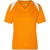 James & Nicholson (Daiber) Dámske bežecké tričko s krátkym rukávom JN396 - Oranžová / biela | 2XL