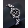 B-TOP Masívny vikingský náramok z nerezovej ocele s príveskom keltského uzla a runami