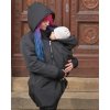 Jožánek Zimný kabát na nosenie detí Freya + TEHOTENSKÁ VSADKA, čierny XS