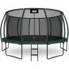 Trampolína Aga 500 cm Tmavo zelená + ochranná sieť + schodíky