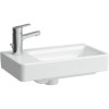 LAUFEN Pro S závesné umývadielko s otvorom vľavo, s prepadom, 480 x 280 mm, biela, s povrchom LCC, H8159554001041