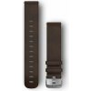 Garmin Řemínek Quick Release 20mm, kožený tmavě hnědý, stříbrná přezka 010-12691-01