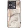 Picasee silikónový čierny obal pre Xiaomi Redmi Note 13 4G - Cream marble
