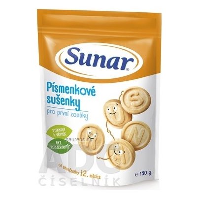 Hero Sunar Písmenkové sušienky pre prvé zúbky 150 g