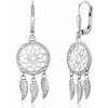SOFIA strieborné náušnice lapač snov so zirkónmi COEZB94813