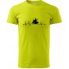 EKG bubeník - Klasické pánske tričko vyššej gramáže - 3XL ( Limetková )
