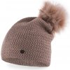 Dámska čiapka s brbmbolcom 65 kapučíno