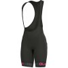ALÉ Cycling Clothing ALÉ PRAGMA Traguardo W, Black/ Fluo pink Veľkosť: XS Dámske cyklo nohavice s trakmi