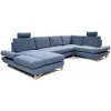 Rozkladacia rohová čalúnená sedačka AVESTA modrá s úložným priestorom do U LK0014 + záruka 3 roky zadarmo + záruka 3 roky zadarmo