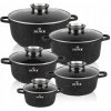 Sada hrncov Zilner PREMIUM BLACK, hliníkové, 10 ks