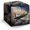 Sablio Taburet Kocka Stíhačka Spitfire: 40x40x40 cm
